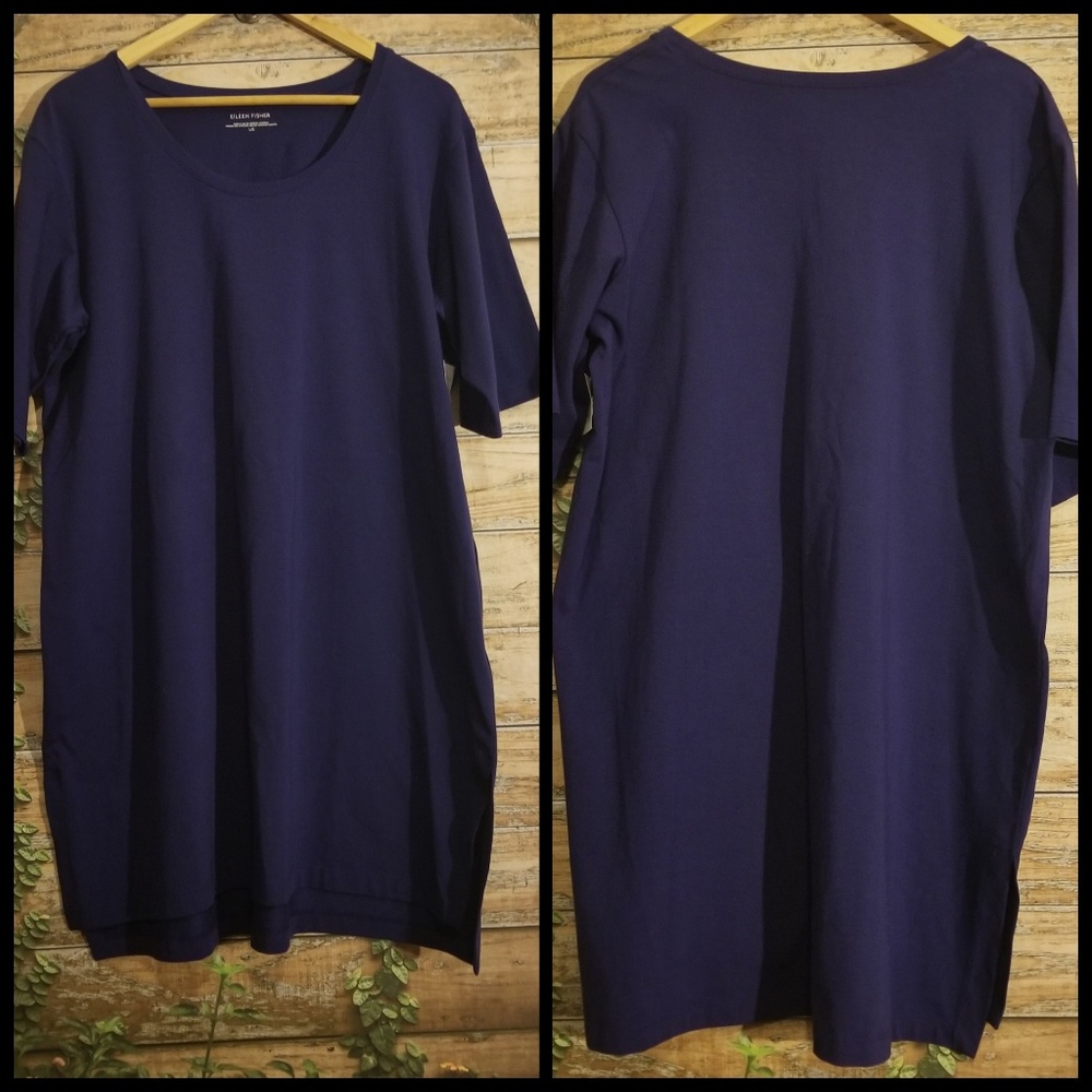 NWT Eileen Fisher sapphire tunic size large